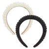 Diademas acolchadas de perlas para mujer, diseños de diamantes de
