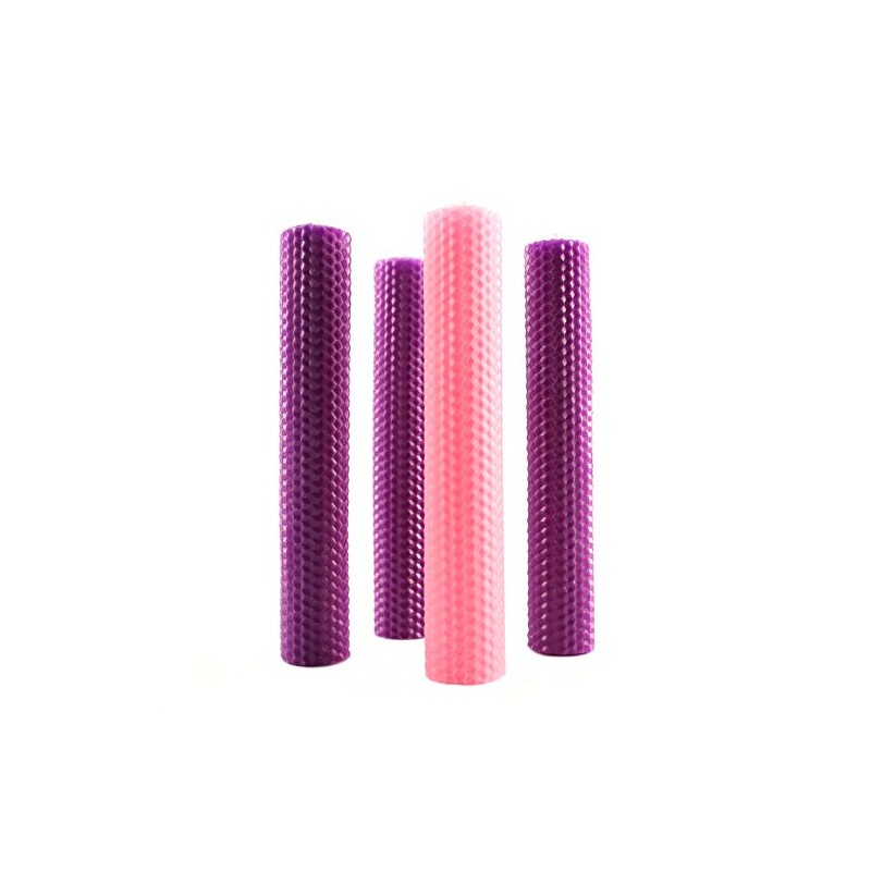 100% Beeswax Candles - Set of 4-8" Hand Rolled Advent