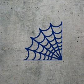 Transparent Decal Stickers of Corner Web Spider (Navy Blue) Premium Waterproof Vinyl Decal Stickers for Laptop Phone Accessory Helmet Car Window Mug Tuber Cup Door Wall Decorati ANDSKUS020642AB080322