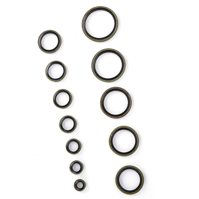 240pcs 6\8\10\12\14\16\18\20\22\24\27\30mm Metal Rubber Sealing Oil Ring Drain Plug Gasket
