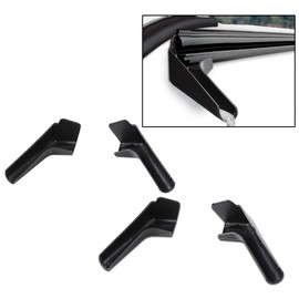 CHEDA Rain Gutter Spout Long Version Trailer MH/RV Black Long Gutter Spouts Left & Right for Trailer Camper Motorhome Toy Hauler (2 Left & 2 Right, Black)