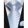 HISDERN Ties for Men Polka Dot Classic Handkerchief Formal Elegant