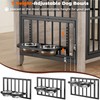 Lulive Dog Crate Furniture, Wooden Dog Kennel Indoor with Adjustable