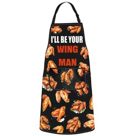 MYSOMY Chicken Wing Apron Chicken Wing Lover Gifts I'll Be Your Wingman Chicken Wing King Apron (Many wingman UK)