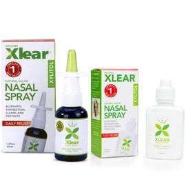 Xlear Natural Xylitol Nasal Spray, Regular and Travel Size Bundle, 1.5 fl oz & 0.75 fl oz (Pack of 2)