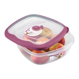 Tribello - Contenedor de almacenamiento de alimentos de plástico con tapas, apto para microondas, lavaplatos, ventilación de vapor, tapa hermética, cuadrada, grande, 64 onzas, paquete de 2 8.3 tazas