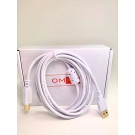 OMNIHIL White 8' High Speed USB 2.0 Cable for Cricut Cutting Explore Air 2, Explore Air