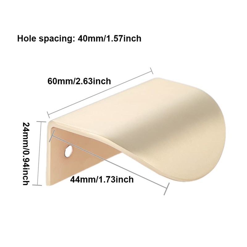 TopHomer 4PCS Door Pull Handle, 60mm*44mm Leaf-Shaped Kitchen Cupboard Drawer