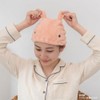 りぶはあと ヘアキャップ アニマルきゅうそくタオル サメ (全長約22cm) 吸水速乾 やわらかい 27923-72