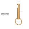 NBGDY 2PCS Solid Brass Keychain Beer Bottle Opener with Brass