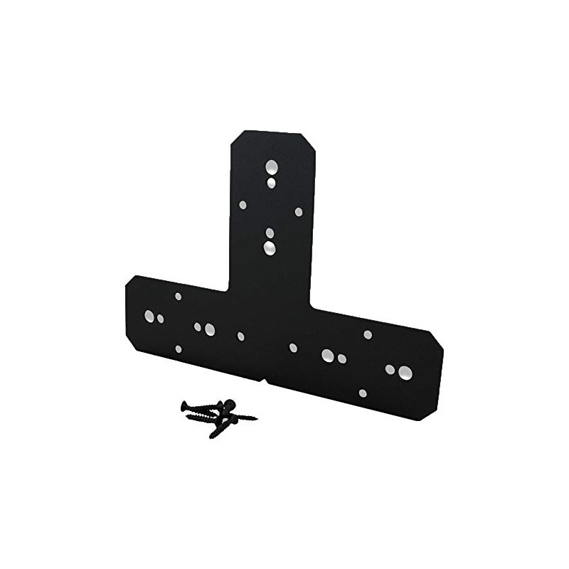 OZCO Ironwood T-Tie Plate Connectors, 4", Galvanized Steel, Powder Coated
