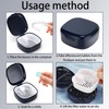2 Denture Box Set, Retainer Cases with 2 Finger Toothbrushes,