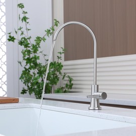 Aspasia Drinking Water Faucet for Kitchen Sink, Kitchen Water Filter Faucet Stainless Steel for Reverse Osmosis or Water Filtration System Beverage Non-Air Gap RO Faucet Brushed Nickel