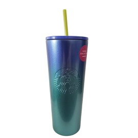 Starbucks Hawaii Collection 24oz Stainless Steel Blue Ombre Tropical Cold Cup