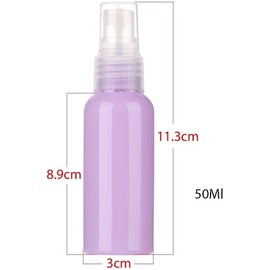 Zhhuoc 1 x 50 ml rosa nachfüllbare Flaschen, Bonbonfarben, leere Flaschen, Mini-Parfümflasche, Shampoo-Kosmetikbehälter, feiner Nebel, Sprühflasche, Kunststoffflasche, nachfüllbare