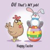 Twizler Funny Easter Card with Cross Hen - Funny Easter