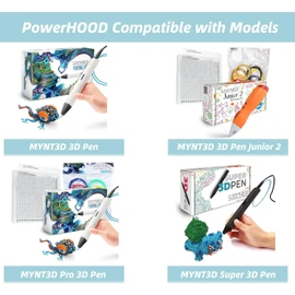 PowerHOOD 3FT USB Cable Compatible with MYNT3D Professional Printing 3D Pen/Pro 3D Pen/Super 3D Pen/ 3D Pen Junior 2 MP012-WH MP030-BK MP012 MP030 Repalcement Charger DC Power Cable Plug Cord Line