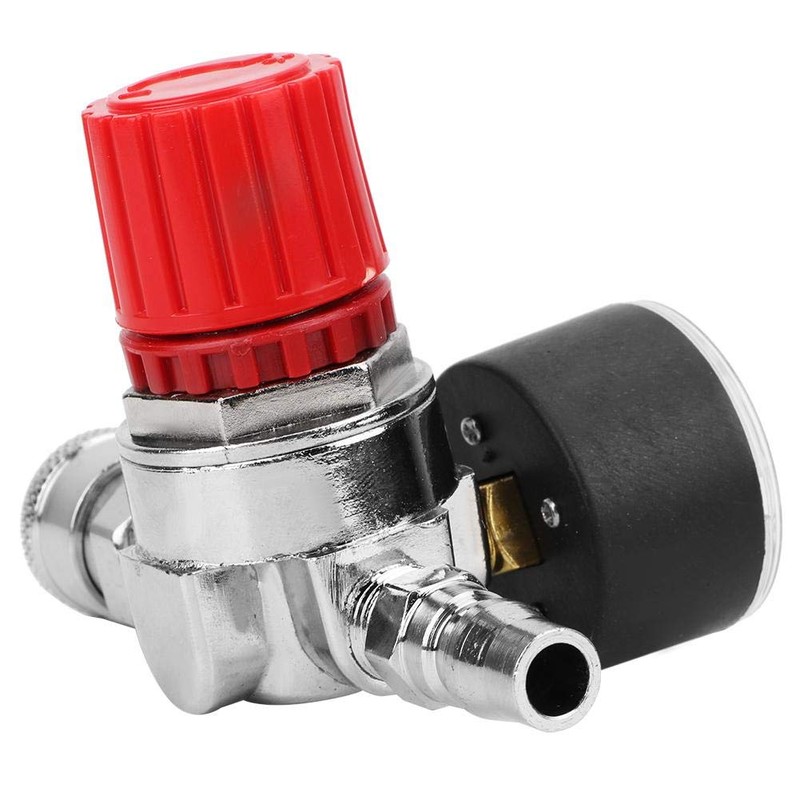 Druckregelmanometer, 1/4-Zoll-Druckregelventil mit einstellbarem Stecker/Buchse-Druckventil für Luftkompressor