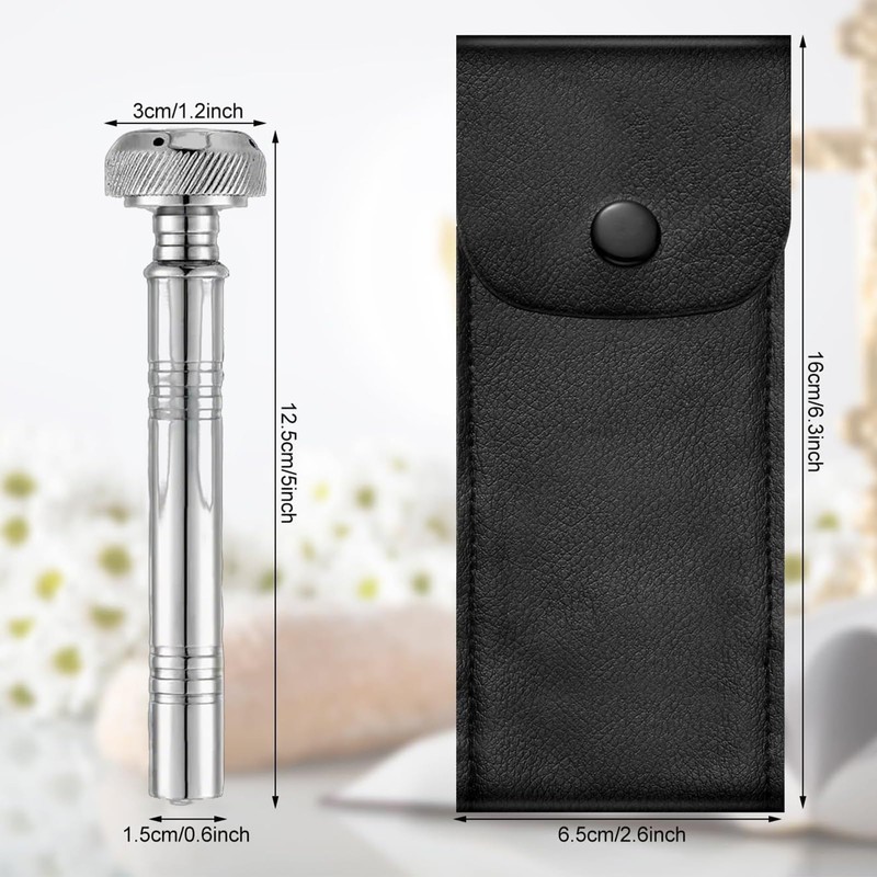 YUPEIUKLI Pocket Sprinkler with Leather Bag, Religious Pocket Aspergillum Tool