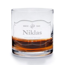 printplanet - Whiskyglas mit Namen Niklas graviert. - Leonardo® Whiskeyglas mit Gravur - Design Ornamente 4