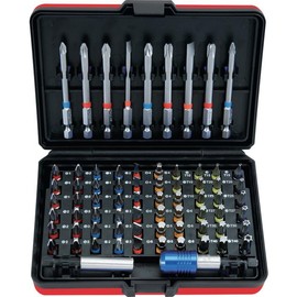 KS Tools 918.3070 Torsionplus 30 Colour Coded Screwdriver Bits Set with Extension Bar/Adapter