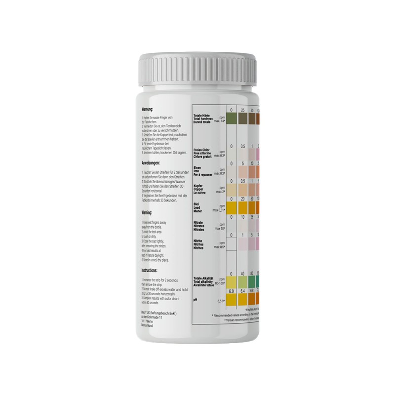 9-in-1 Drinking Water Test Strips - Water Tester Pack of