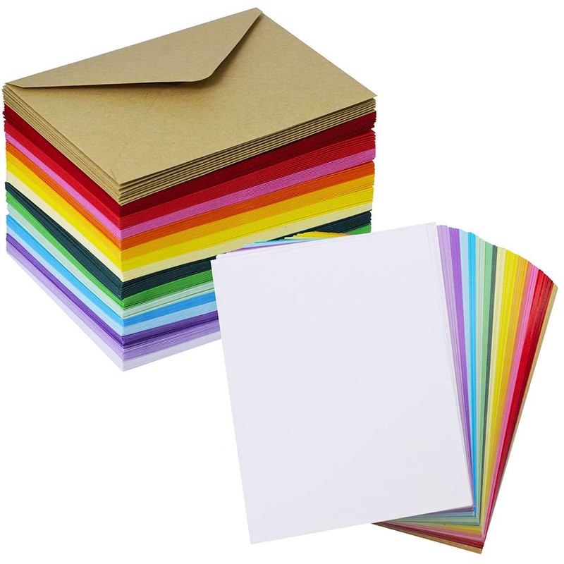 Supla 160 Sets 16 Colors Contour Flap Envelopes & Blank