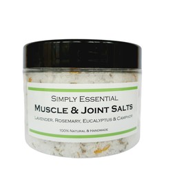 Simply Essential Muscle & Joint Bath Salts Soak with Lavender, Rosemary, Eucalyptus & Camphor 500g
