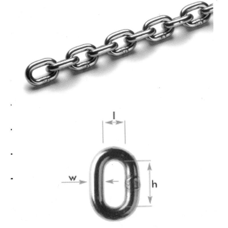 5mm T316 (A4) Stainless Steel Short Link Chain - Sold