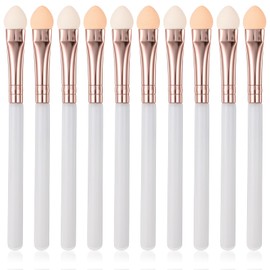 10pcs Professional Eyeshadow Applicators Reusable Sponge Eyeshadow Brush Eyeshadow Applicators Stick Sets Round Foam Makeup Eyeshadow Brush Applicator Tool for Girls