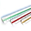 Scale Ruler, Plastic Triangular Ruler, Scale Ruler, 30 cm, Triangular