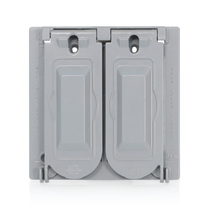 Leviton Weatherproof Cover, 2-Gang for Decora, GFCI, Duplex, or Single