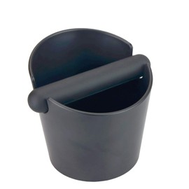 Coffee Knock Box, 4.8 Inch Bin for Coffee Grounds Container, Shock-Absorbent Durable Barista Style Espresso Knock Box with Removable Rubber Knock Bar and Non-Slip Base- Black