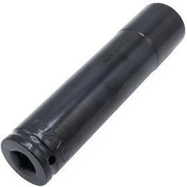 1/2" Drive by 27mm Deep Impact Socket, Heat-Treated CR-V Steel 6" Length, 6-Point Metric Size (27mm)