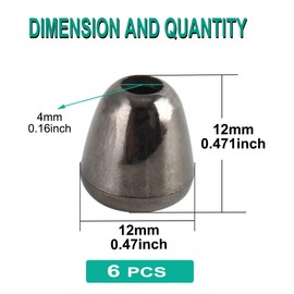 sourcing map 6pcs Plastic Bell Ends Stopper Cord Rope Ends Locks Lanyard Clips Fastener for Backpack Drawstrings Accessories, Metal Black