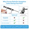 RailinGo 20Pack 1/8" Swageless Cable Railing Tensioners, Black Cable Railing