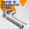 M4-0.7 x 14mm Hex Socket Head Cap Screws Bolts, 304