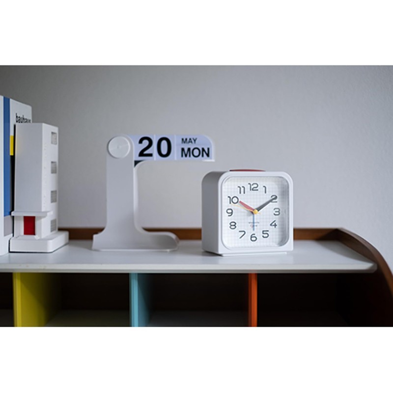 Elcomune DCL-005 Bauhaus GENE ALARM CLOCK Bayer Alarm SQ White