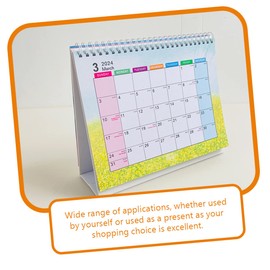 Operitacx Desk Calendar Minimalist Freestanding Calendar for Office Home Sturdy Double-wire Binding Modern Style Essential for Organizing Notes Appointments