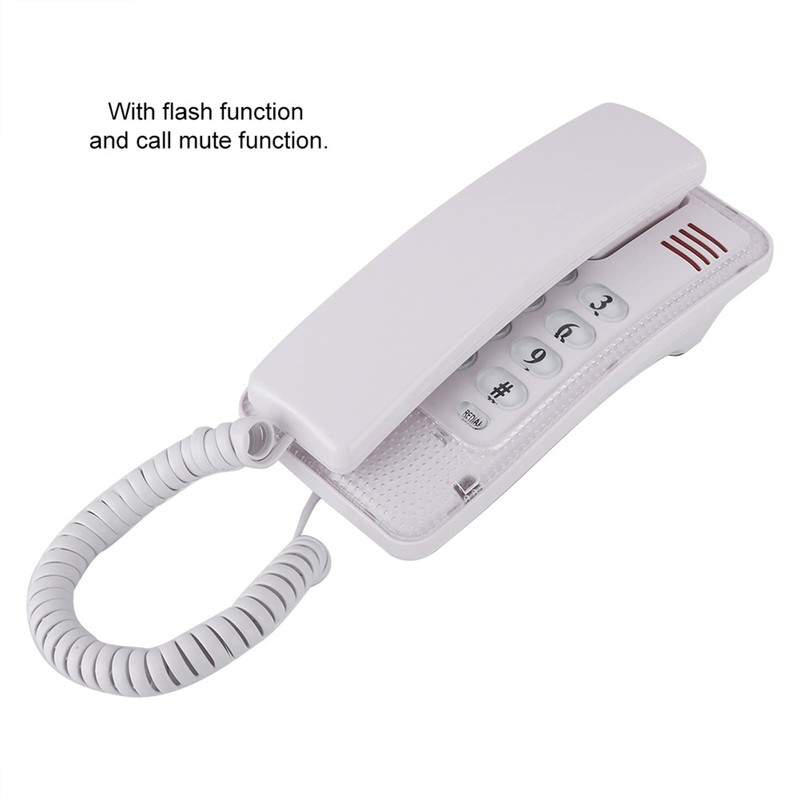 Corded Landline Telephone, Landline Phone with Flash Last Number Repeat
