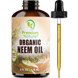 Organic Neem Oil for Skin Neem Oil for Hair Need Oil 100% Pure Cold Pressed Neem Oil for Essential Oil Mixing Neem Oil for Plants Neem Cake Massage Oil Neem Oil Spray for Indoor Plants 4oz