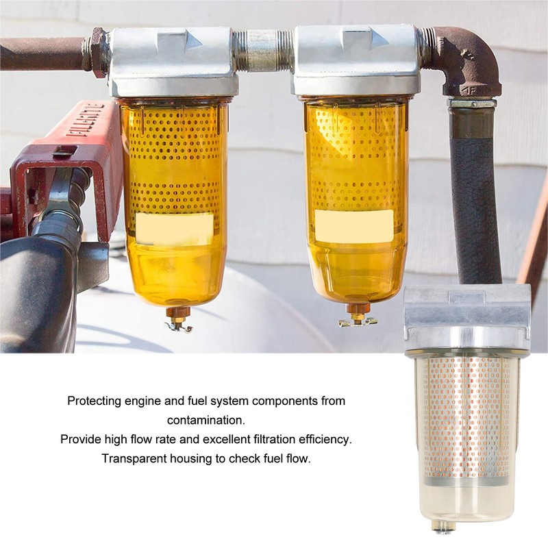 Fuel Filter Transparent 1.3in Fuel Dispenser Filter Filtering Accessory for