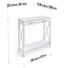 Prosumer's Choice White 2-Tier Compact Sofa and Console Table, Elegant