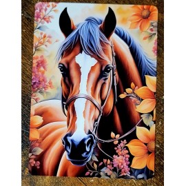Bay Thoroughbred Horse Single Trade Swap Playing Card