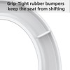 Toilet Seat,17 Inch Round Toilet Seat with Quiet-Close, Full-Flat Quick-Release