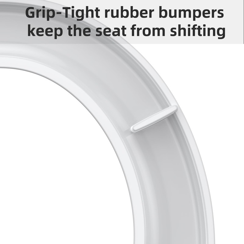 Toilet Seat,17 Inch Round Toilet Seat with Quiet-Close, Full-Flat Quick-Release