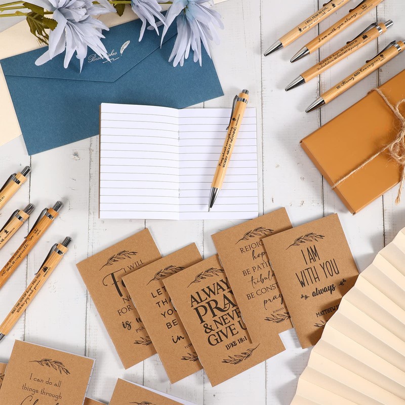 Fuutreo 40 Pcs Christian Gift Bible Verse Prayer Journals Bible