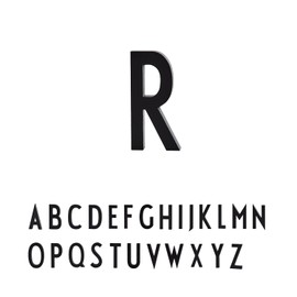 Design Letters Floating House Letters (A-Z) | Aluminium House Numbers | Modern Door Numbers Black | 50mm House Signs Designed in Denmark | Alphabet for Street, Home, Address, Front Door, Apartment