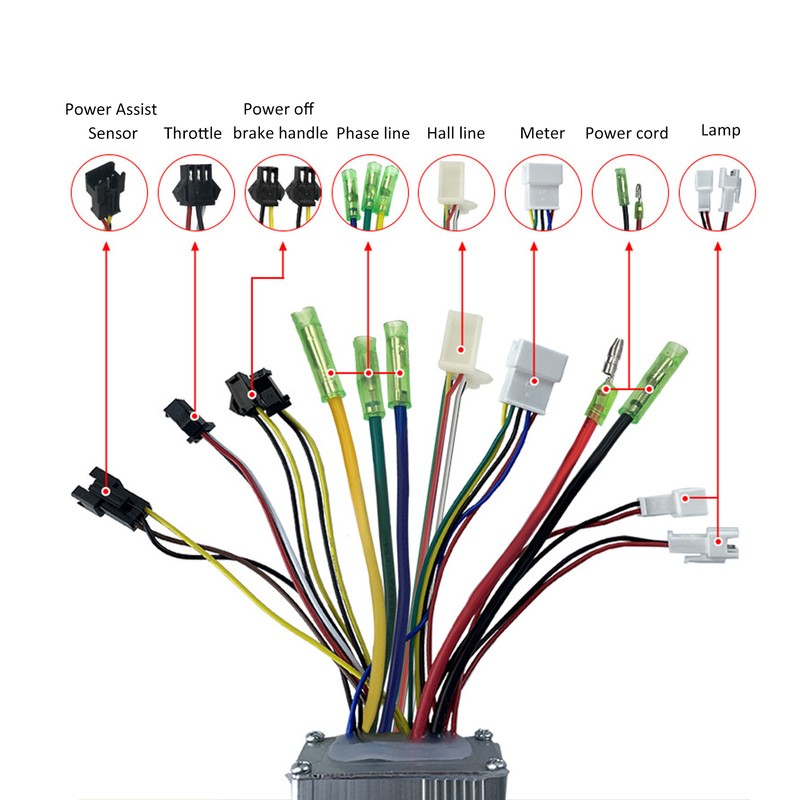 Electric Bike Motor Controller 15A Common Controller 36V 48V with