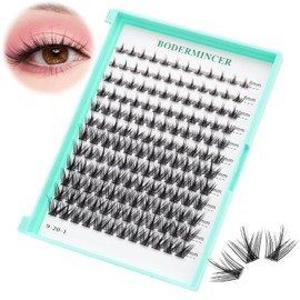 Bodermincer Bodermincer Eyelashes Clusters 10-12-14mm Mixed/12-14-16mm Mixed/14-16-18mm Mixed/16-18-20mm Mixed Nature D Curl False Lashes Cluster Eyelashes (MY008# 8-10-12-14-16mm MIX)